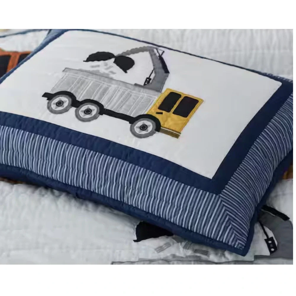 COMPANY STORE CONSTRUCTION TRUCKS STANDARD QUILTED SHAM NWT